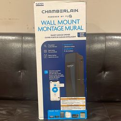 New In Sealed Stapled Box - Chamberlain Wall Mount Drive Ultra-Quiet Smart Garage Door Opener with Battery Backup and WiFi Connection 