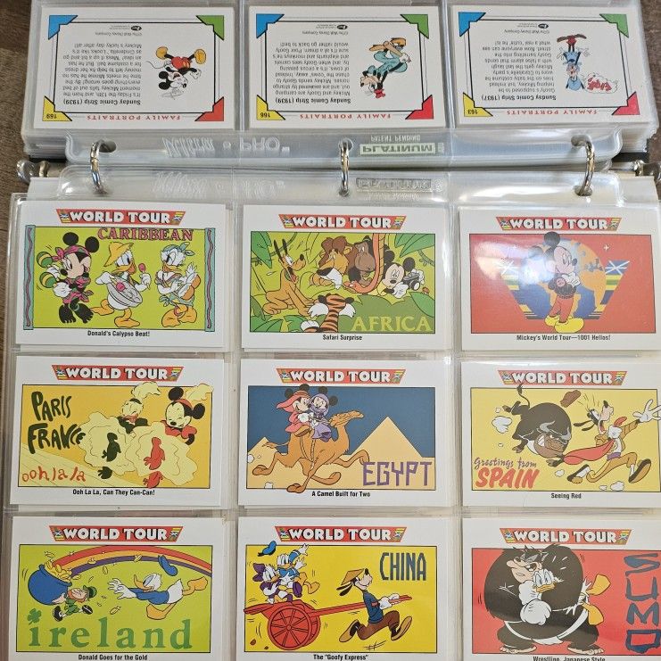 Disney Trading Cards Family Portraits Favorite Stories World Tour. Complete Sets