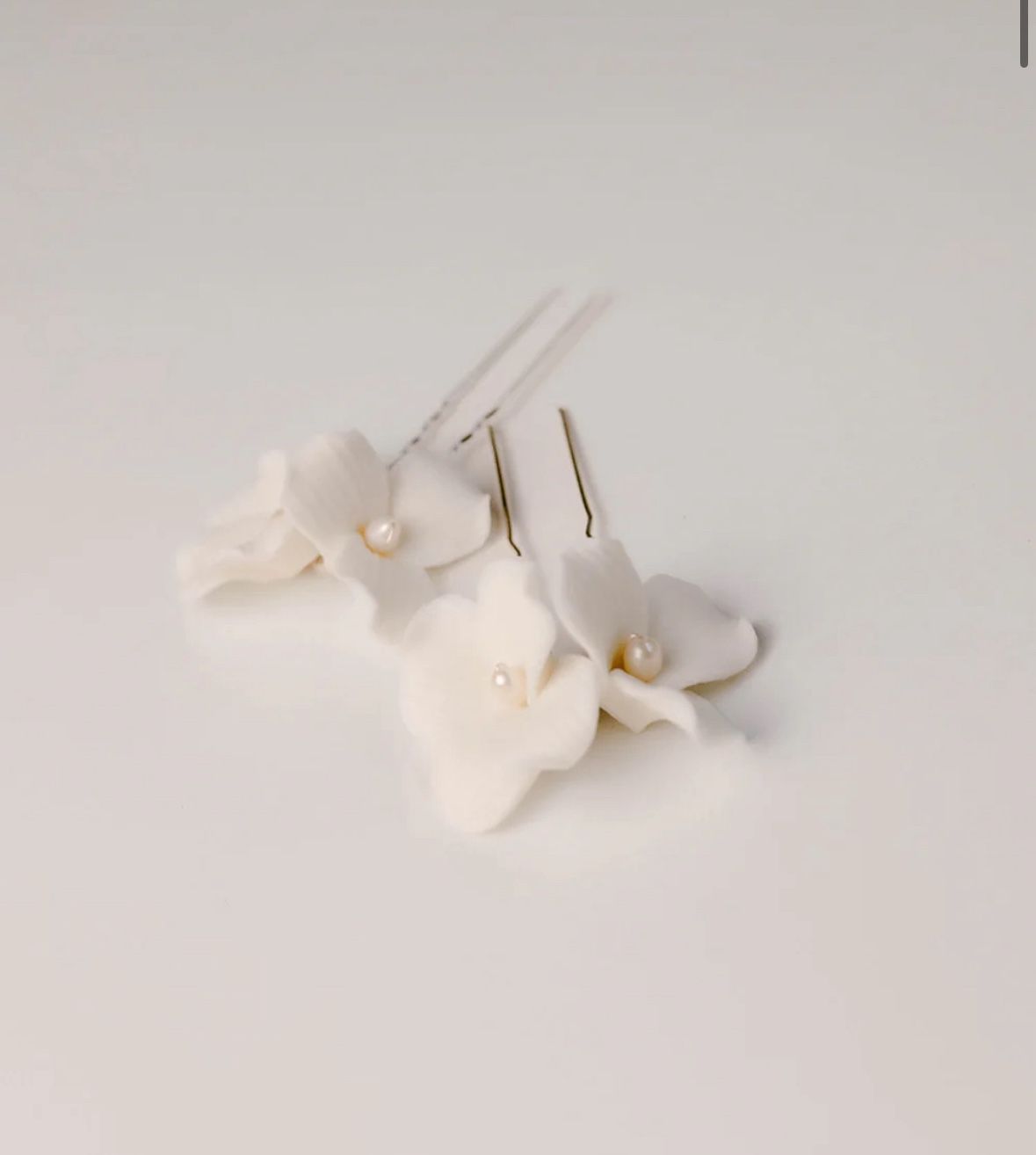 Rituals of Love Bridal Floral Ceramic Hairpins