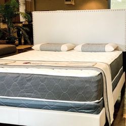 Brand New Full Size Beige Bed Frame With New Mattress/Fast Delivery