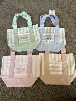 Trader Joe’s striped mini tote canvas bag 4 colors