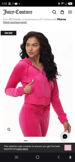 $120 🎀 JUICY COUTURE velour zip-up hoodie