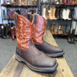ARIAT MEN'S WORKHOG WESTERN WORK BOOTS - BROAD SQUARE TOE THE 10.5