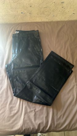 FTP faux leather pants black