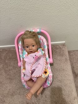 Realistic Baby Doll And Car Seat