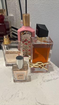 YSL Libre, Burberry her, Gucci flora , philosophy radiant grace