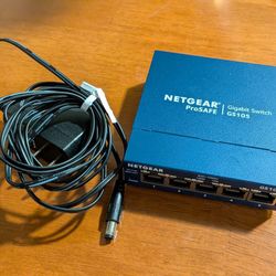 NETGEAR ProSAFE GS105v5 5-Port Gigabit Ethernet Switch w/ Power Adapter