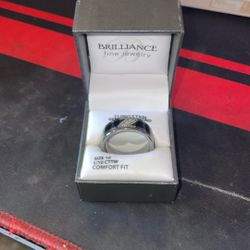Tungsten Genuine Diamond Ring