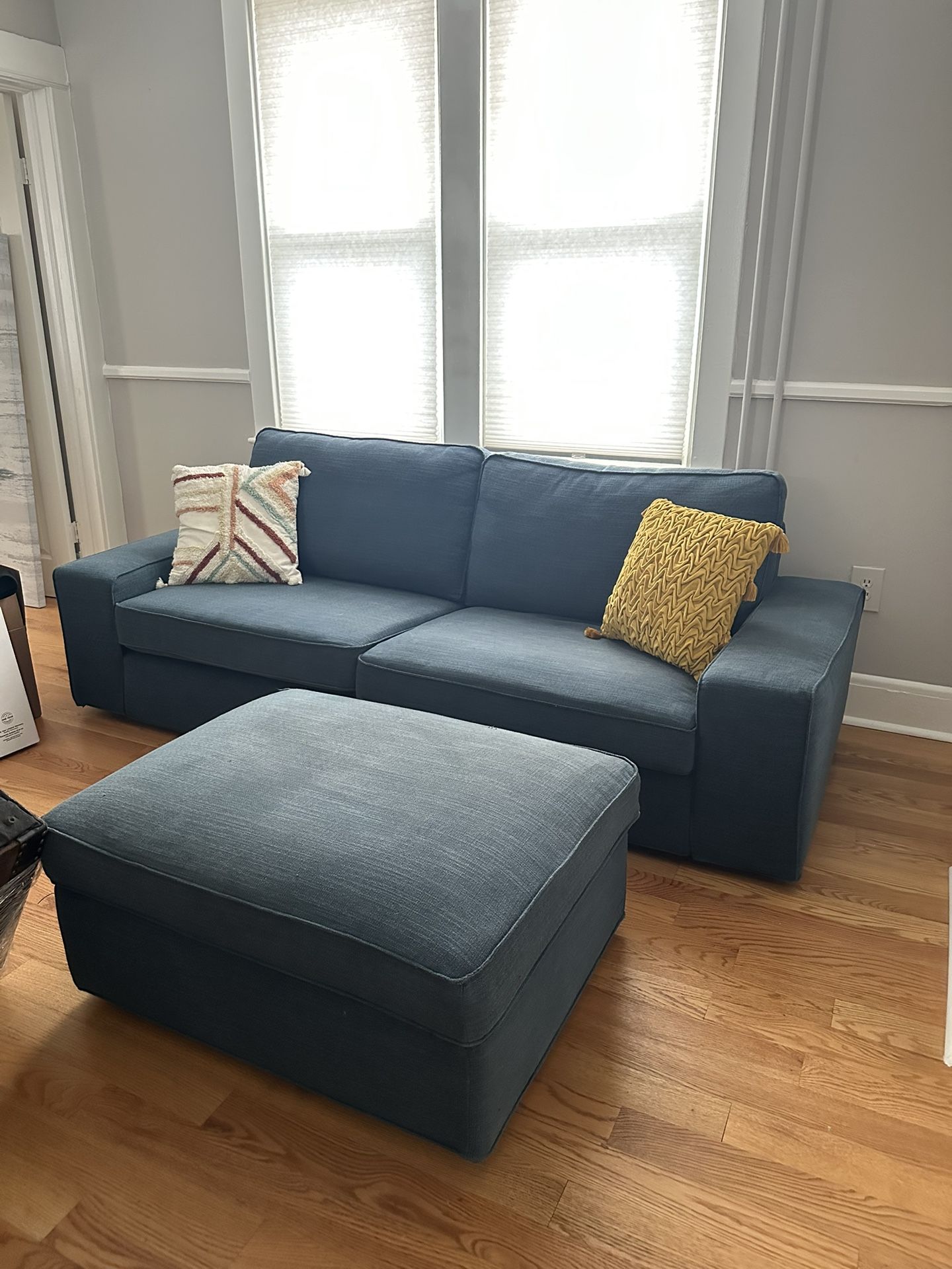 Sofa and Storage Ottoman