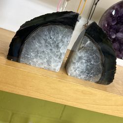 Crystal Agate bookends