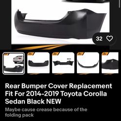 2014-2019 TOYOTA COROLLA REAR BUMPER COVER 