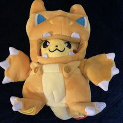 Pikachu in Mega Charizard Overall Costume 8" Plush Doll Pokémon