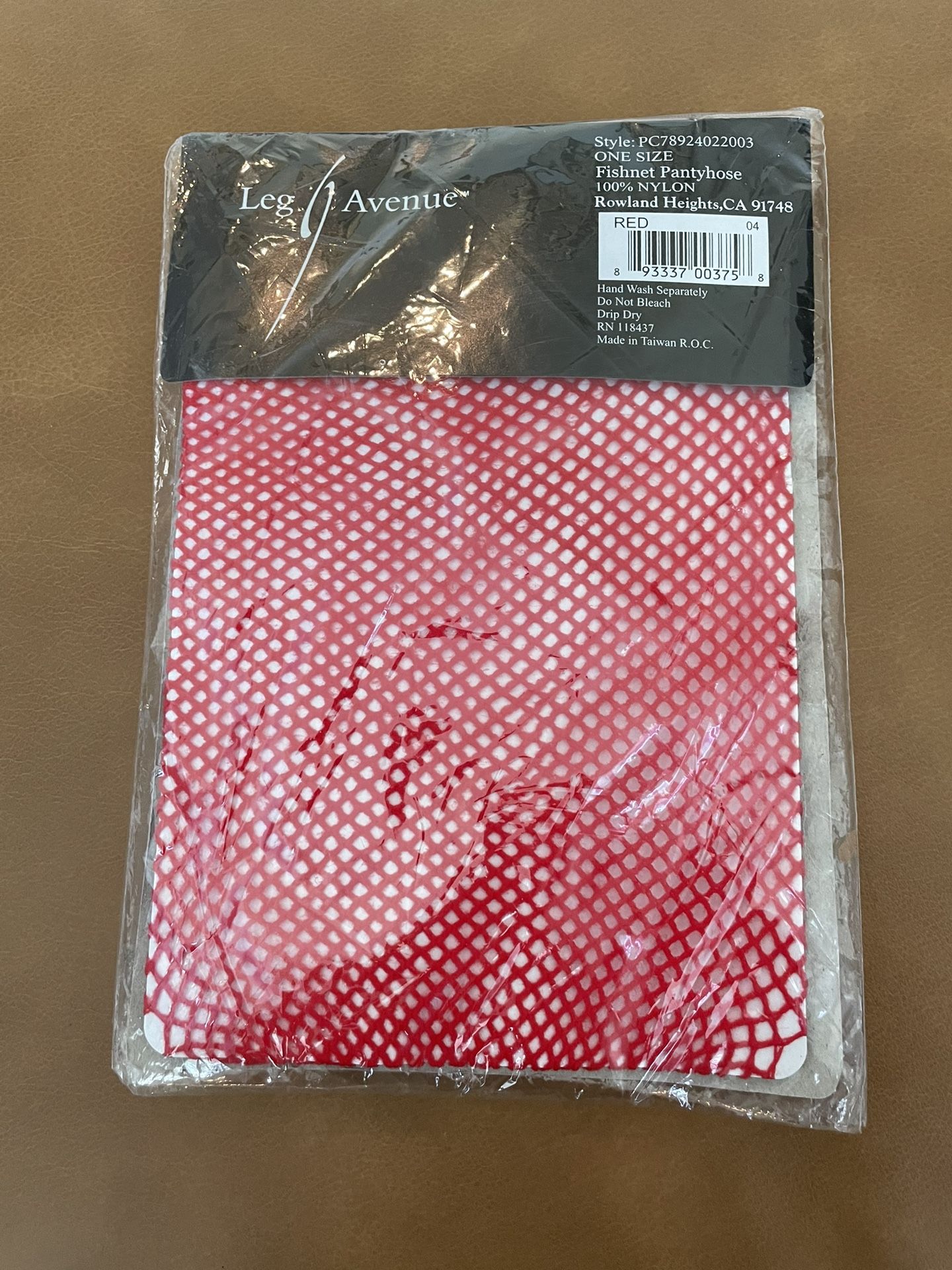New! Red Fishnet Pantyhose
