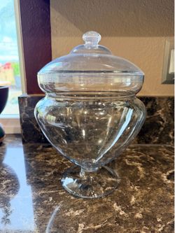 Large apothecary jar with lid