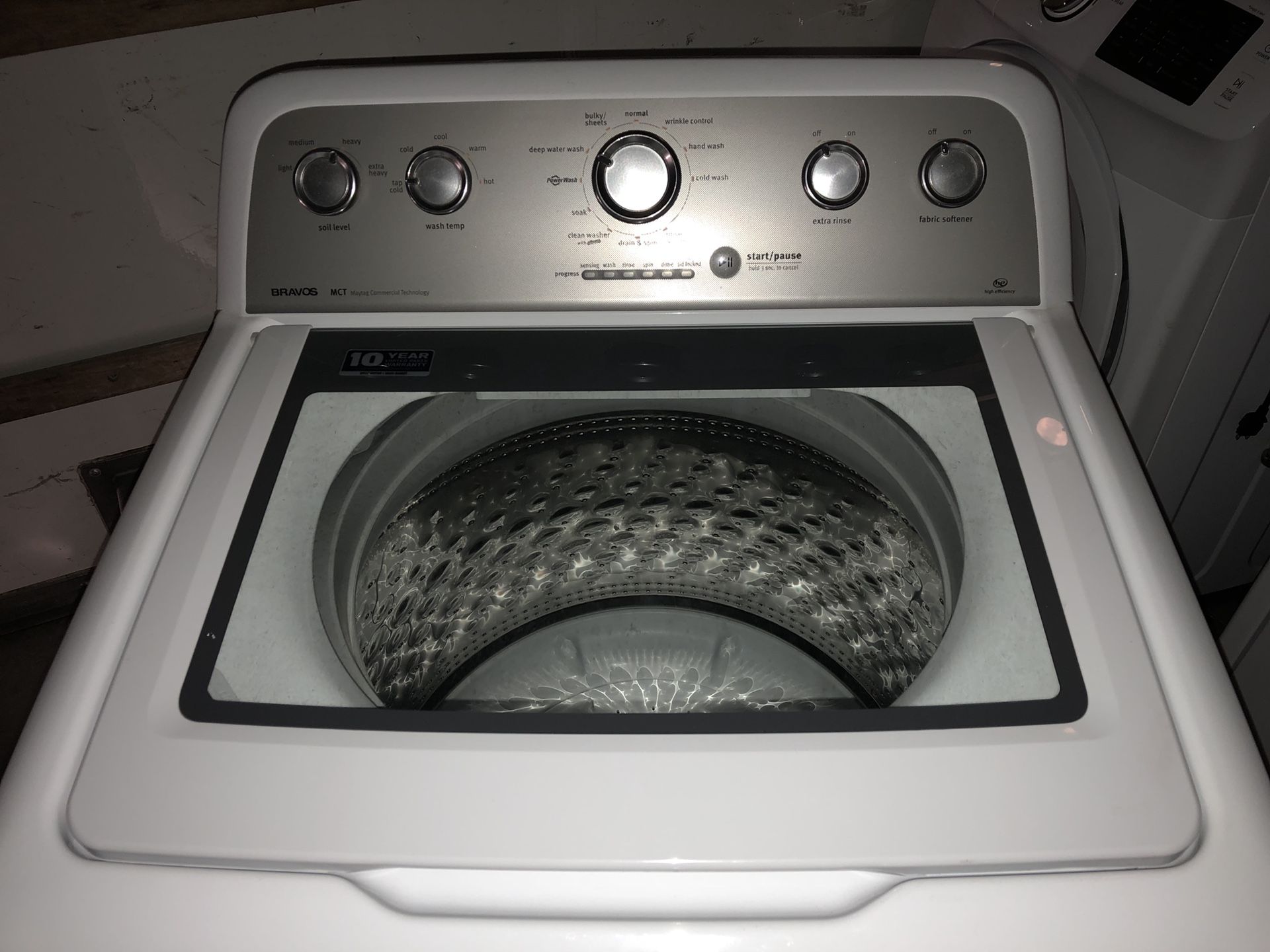 Maytag 4.3-cu ft High Efficiency Top-Load Washer (White) Model # MVWX655DW
