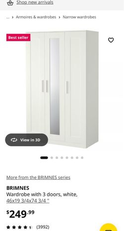 BRIMNES WARDROBE WITH 3 DOORS