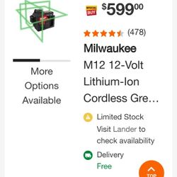 Milwaukee 3lane Laser