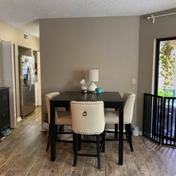 IKEA Dining Hightop Table with 4 Pier One Chairs