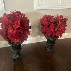 24“ Artificial Red Poinsettias