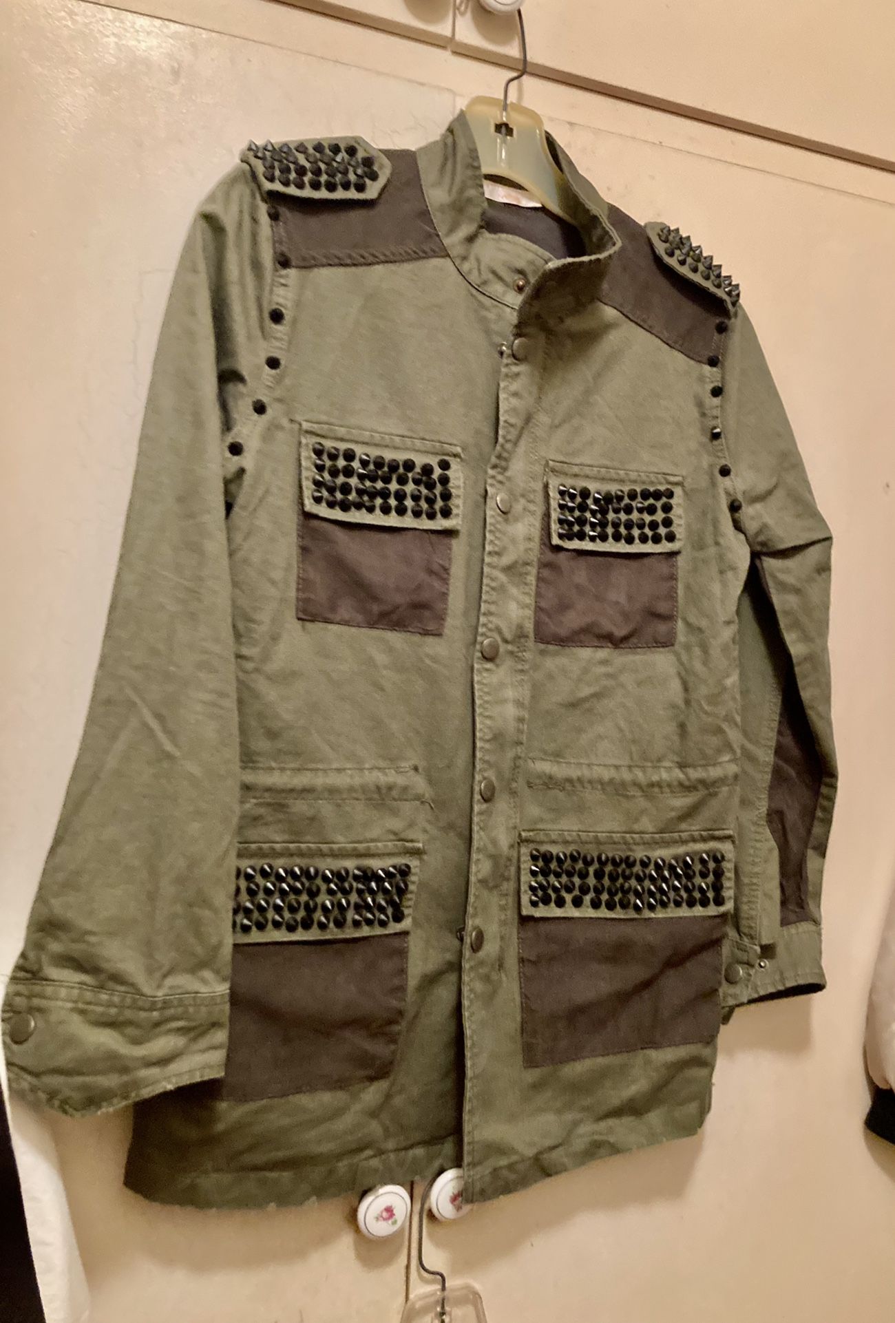 Woman Army Green Jacket Size S
