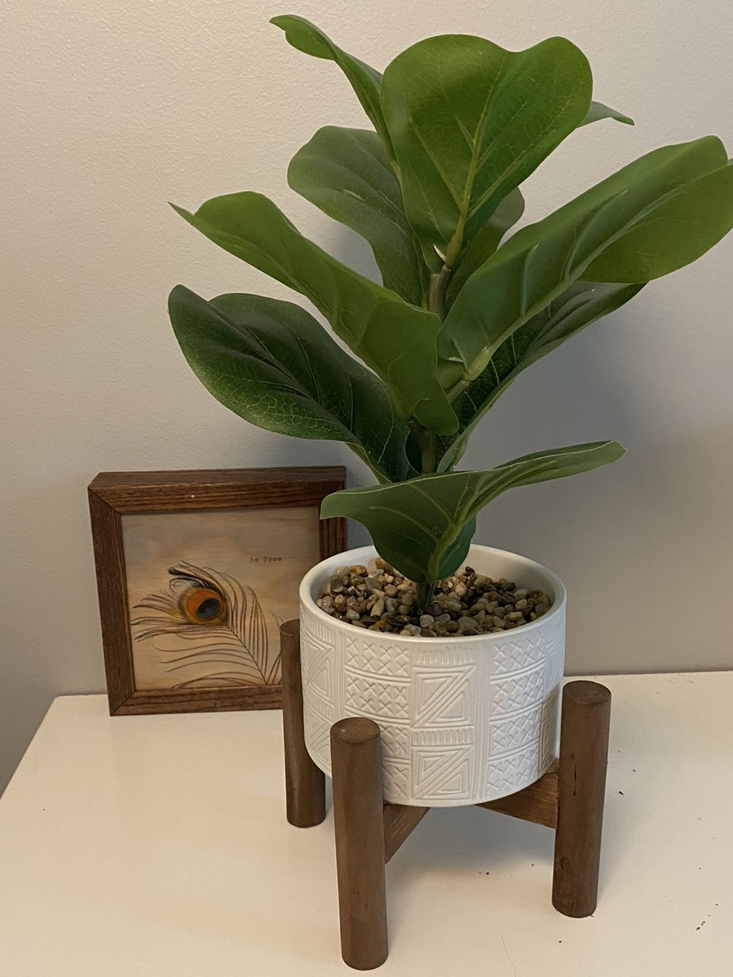 Fake Plant And Planter / Stand