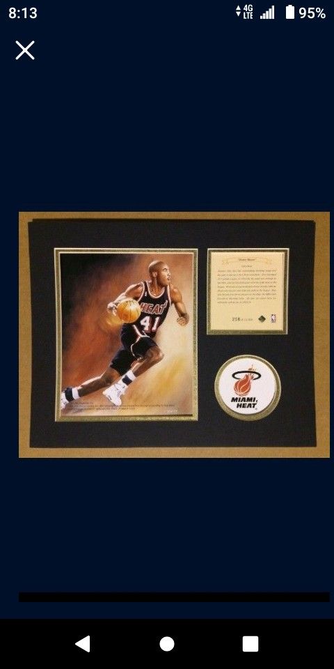 Miami Heat Glenn Rice Lithograph
