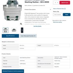 PolyJohn Applause portable hand washing sink. 