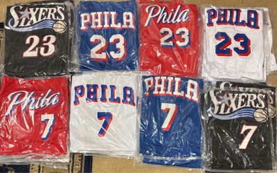 NBA 76ers LeBron & Brown Stitched Jerseys
