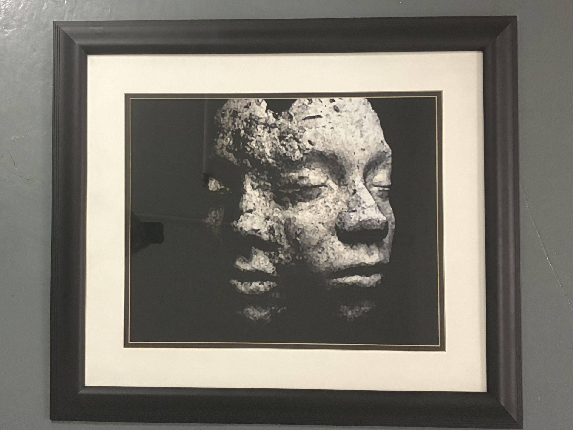 “Other Self” — Large Framed B&W Print — 34″ × 28″ — Modern Minimalist Art