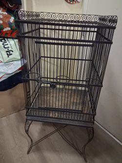 Beautiful Big Black Metal Bird Cage
