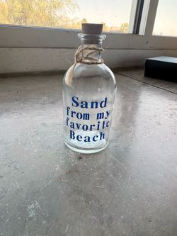 Sand Beach Glass Bottle
