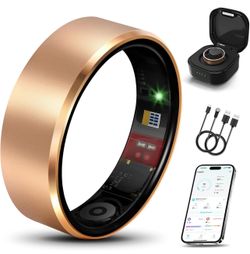 Milavan Smart Health Ring 2.0 for Women Men, Slim Scratch & Fingerprint Resistant Design, Efficient Chip Fitness Tracker,