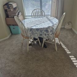 All Wood Nightstand And Dining Table