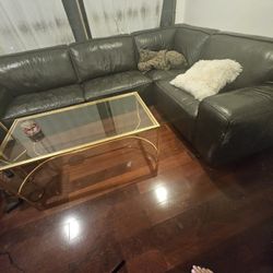 Leather Sectional Couch Has Some Scratches 