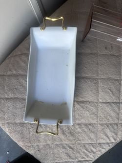 Beekman home Rectangular Porcelain Serving Tray  