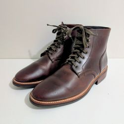  Thursday Co. President Boots Brown Leather Lace Up Size 9