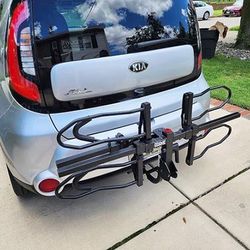 (NEW) $129 KAC (2-Bike) Rack for SUV, Cars, Hatchback Mount fit 2” Anti-Wobble Hitch, Heavy Duty Bicycle Carrier 