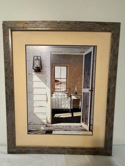 Large Vintage Framed Rustic Farmhouse Bedroom Art Print 34.5 x 28.5