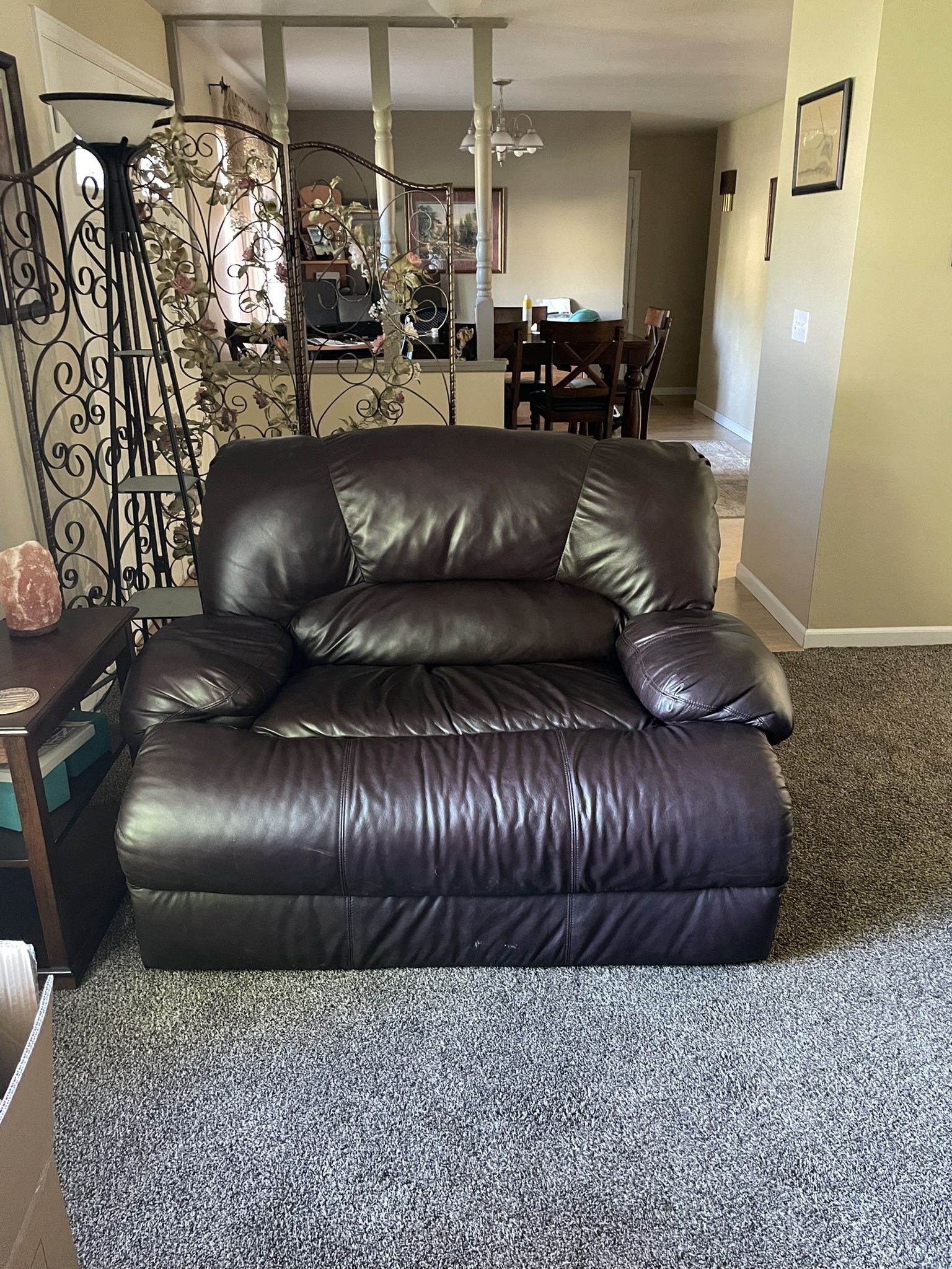Brown Leather Couch And Chair