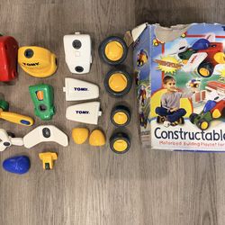 TOMY Constructables Motorized Building Vehicles Complete Set, battery not included