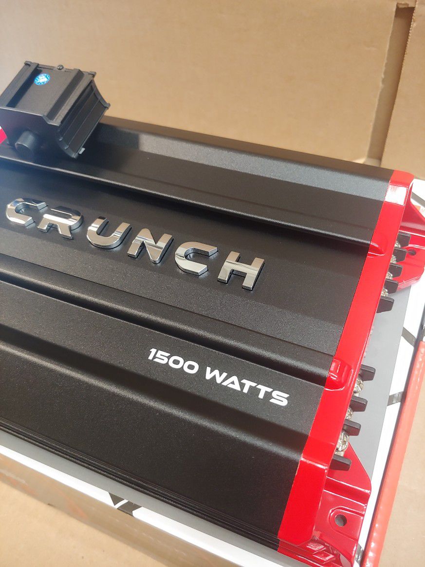 CRUNCH 1500 WATTS MONOBLOCK 1 OHM STABLE BUILT IN CROSSOVER WITH BASS CONTROL CAR AMPLIFIER ( BRAND NEW PRICE IS LOWEST INSTALL NOT AVAILABLE ) 