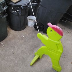 Step2 KidAlert Visual Warning Signal, a 32-inch tall neon green