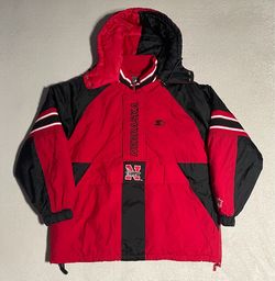 Vintage 1990s NCAA Starter Nebraska Cornhuskers Half-Zip Puffer Large Jacket
