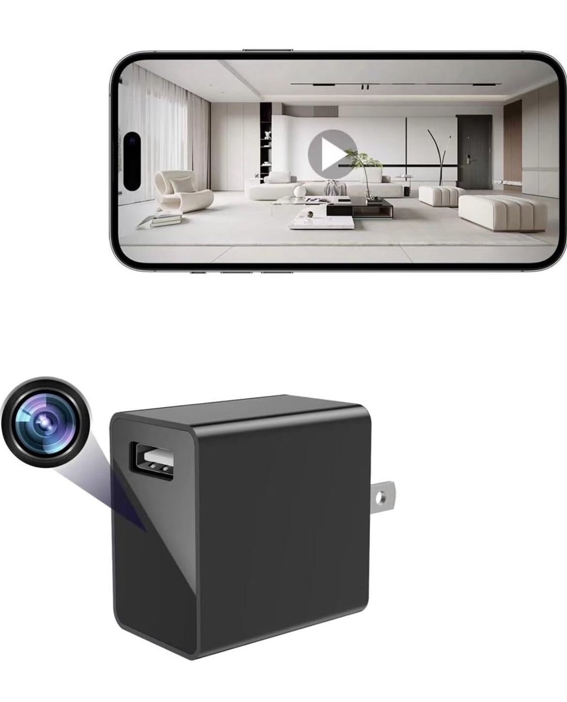 Brand: HiSpyCam USB Charger Camera - HD 1080P Mini WiFi Security Camera - Small Micro Wireless Nanny Cam for Home Indoor Security Brand new. Never bee