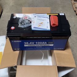 DC HOUSE  36V 100Ah Lithium Golf Cart Battery , 150A BMS Lifepo4 Battery , Bluetooth & LCD Monitor, Peak Current 500A,for Trolling Motors,Marine