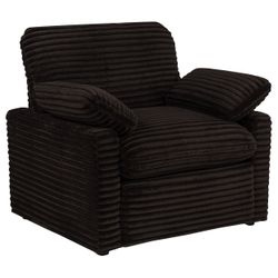 Collins Chocolate Brown Upholstered Power Recliner Chair
