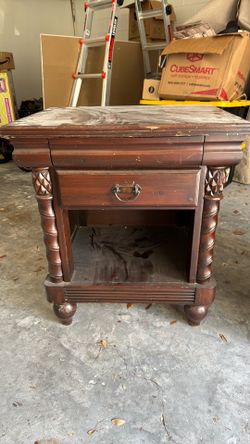 Two brown nightstands