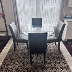 Glass Dining Table With Chairs