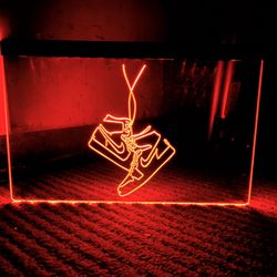 NIKE HANG SHOES LED NEON LIGHT SIGN 8x12