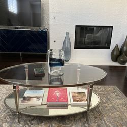 3 Piece Or Separate Chrome Glass Coffee Table, End/Side Table and Console/Sofa Table 
